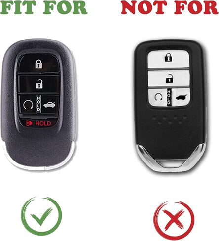 غطاء مفتاح Fob من TANDRIVE لـ (5 أزرار) Honda 2022 2023 2024 Civic Accord HR-V Pilot CR-V، سيليكون، عبوتين، أسود in Kuwait