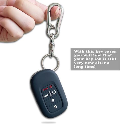 غطاء مفتاح Fob من TANDRIVE لـ (5 أزرار) Honda 2022 2023 2024 Civic Accord HR-V Pilot CR-V، سيليكون، عبوتين، أسود in Kuwait
