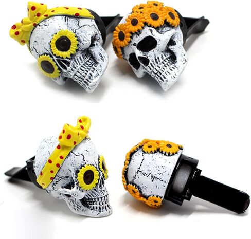 Halloween Car Interior Accessories for Skull Decor Car Air Freshener Vent Clip Truck Accessories for Men Women Teens Car Stuff for Jeep Cute Goth Skeleton Car Scents Decorations Funny Christmas Gifts in Kuwait