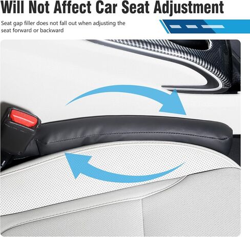 VAWIT Leather Car Seat Gap Filler Universal Fit Organizer for Most Cars Trucks SUVs Stop Things from Dropping, Pack of 2 in Saudi Arabia