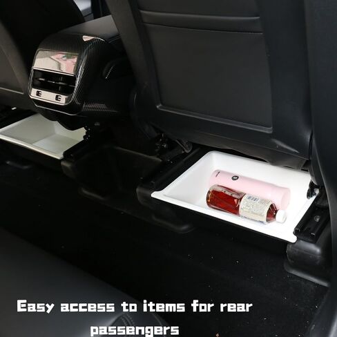 Car Front Under Seat Storage Box for Tesla Model Y Model X 2020-2024 Accessories Underseat Storage Tray Double-Layer Designed Hidden Organizers 1Pack in Saudi Arabia