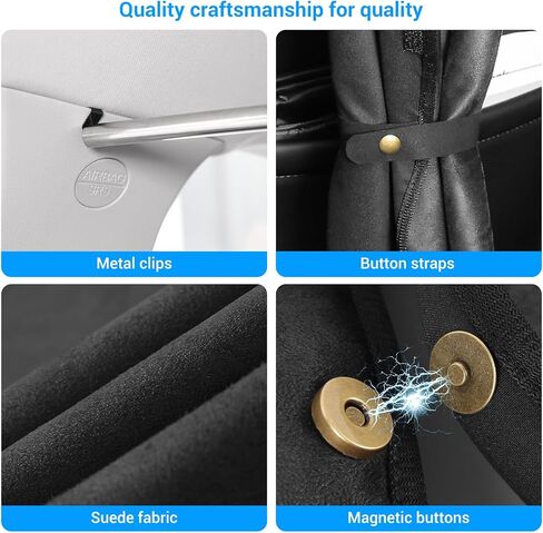 XCBYT مقسم خصوصية السيارة - ستائر قابلة للسحب من الفولاذ المقاوم للصدأ للتعليق على شكل قضيب سيارة للتخييم قابلة للسحب بنسبة 90% كتلة خفيفة للسفر والتخييم والرضاعة الطبيعية تناسب معظم صناديق سيارات الدفع الرباعي in Kuwait