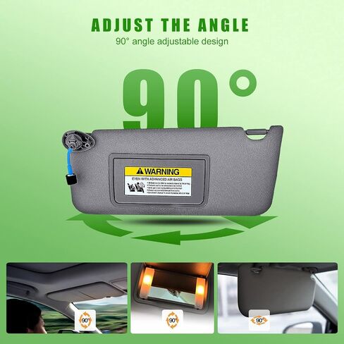 واقي الشمس من الجانب الأيسر للسائق لسيارة Honda Accord 2008 2009 2010 2011 2012 2013 2014 2015 2016 2017، مجموعة بديلة 83280-TA5-A71ZA 83280-TA5-A51ZA (رمادي) in Kuwait