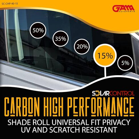 SOLARCONTROL Window Tint Car Film 40" X 100FT Carbon High Performance Shade Roll Universal Fit Privacy UV Sun Block and Scratch Resistant (35% Medium Shade) in Kuwait