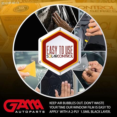 SOLARCONTROL Window Tint Car Film 40" X 100FT Carbon High Performance Shade Roll Universal Fit Privacy UV Sun Block and Scratch Resistant (35% Medium Shade) in Kuwait