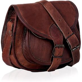 Leather Purse for Women Genuine Brown Leather Crossbody Bag Ladies Bags Satchel Travel Tote Shoulder Sling Bag