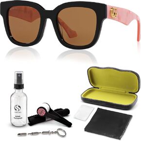 Gucci GG 0998S Squared Shape Sunglasses + Bundle with eSHADES Luxury Eyewear Kit