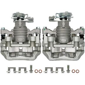Rear Disc Brake Caliper Assembly with Bracket Fits for Select Chevy, Pontiac and Saturn Models - Malibu 2004-2012, Cobalt 2005-2008, HHR 08-10, Pursuit 2006, G5, G6, Aura, Ion,18B4892 18B4893