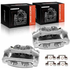 A-Premium Disc Brake Caliper Assembly with Bracket Compatible with Select Ford and Mercury Models - Five Hundred, Freestyle, Montego, 2005-2007, V6 3.0L - Front Driver and Passenger, 2-PC Set