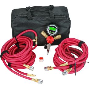 WYNNsky 4 Tire Inflation Deflation System, 1/4’’ Rubber Hose with Air Chuck, Digital Tire Pressure Gauge