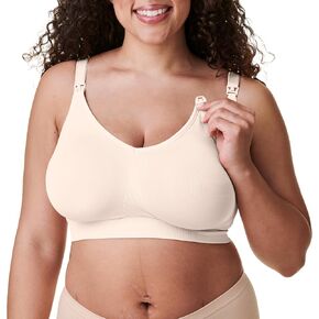 BRAVADO! DESIGNS Body Silk Seamless Nursing Bra for Breastfeeding, Wireless Maternity Bra, Grey Orchid Sustainable Fabric, X-Large Plus