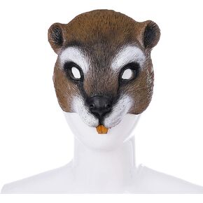 1Pcs Halloween Squirrel Mask Animal Mask Halloween Masquerade Mask for Halloween Easter Costume Party Props