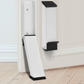 Door Stopper,No Drilling Door Stop,Door Holder to Keep Door Open,Kick Down Door Stopper,Door Stops for Bottom of Door,Hold Open Folding Door Stop,Doorstop with Rubber Tips (White)