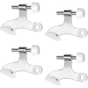Kare & Kind 4X White Hinge Pin Door Stoppers - with Protective Bumper Tips - Easy to Install - Prevents Wall and Door Damage - Heavy Duty and Adjustable - Home, Office, Patio Doors