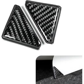 2 PCS Car Door Protection, 2.68x2.28x1.81In Car Door Anti-Collision Decorative Sticker, Carbon Fiber Door Edge Protector, Suitable for Most Cars with Right Angle Door Corners (Black)