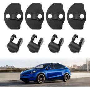 8PCS Car Door Latch Cover Kit,Anti-Scratch Car Door Lock Cover Compatible with Tesla Model 3/Tesla Model Y Accessories,Premium Door Stopper Cover Car Interior Accessories
