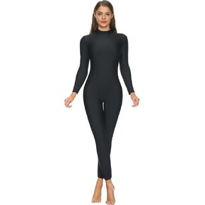 Spooktacular Creations Black Bodysuit Women Halloween Costumes Black High Neck Body suit Costume for Halloween Cosplay Party