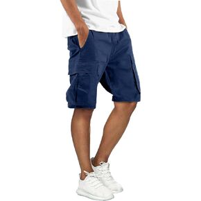 Men's Cargo Shorts Casual Cotton Shorts Outdoor Hiking Shorts with Pockets