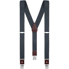 Buyless Fashion Suspenders for Men - 48" Elastic Adjustable Straps 1 1/4" - Y Shape