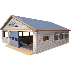 Breyer Horses Farms Deluxe Arena Stable | 24 Piece Playset | 2 Stablemates Horses Included | 24.25" L x 22" W x 10.5" H | 1:32 Scale | Model #59243