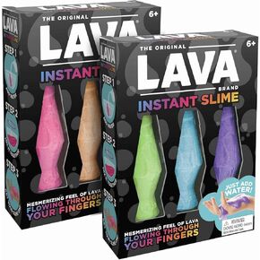Lava Brand Instant Slime - Make Your Own Slime Activity Kit - Includes 3 Different Colored Slimes - Just Add Water - Ages 6 and Up
