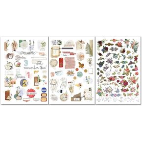 Rub on Transfers for Crafts Vintage Scrapbooking Stickers Small Decals Adults Journaling DIY Supplies Use for Fabric Paper Wood Stone Canvas Acrylic Cloth (Halloween)