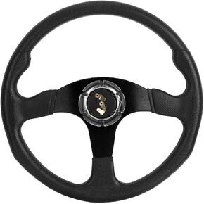350mm 14in Racing Car Sport Steering Wheel 6 Bolts Universal Modified Accessory Automotive Steering Wheels a Friendly Design Without Additional adjustments. (Black)
