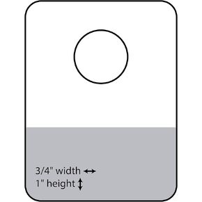 3/4" X 1" Round Hole Adhesive Hang Tabs 1000/Pack