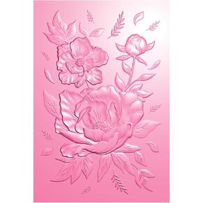 Briartw 3D Embossing Folder for Card Making,Flower Clear Plastic Texture Fades Embossing Folder Template for Scrapbooking and Other Paper Craft Album Stamps DIY Decoration