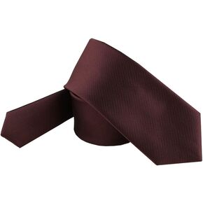 Solid color slim tie men's tie 2.4 inches (6 cm)