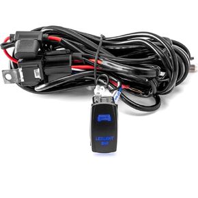 Universal LED Light Bar Wiring Harness Kit 40A 12V On Off Switch Power Relay Blade Fuse Compatible with Off Road Light Bar Boat Truck Work Light