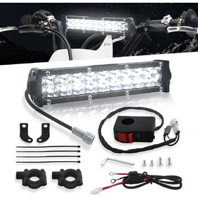 Dirt Bike Light Bar, 60W Universal Motocross Light Bar Kit with Switch and Bracket Fit Most 7/8"Handlebars for CRF110 CRF250R CRF450R KLX110 KX250F KX450F TTR110 YZ125 RM85 and More Pit Bike