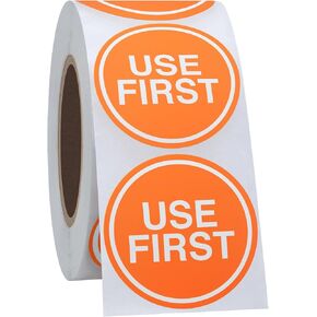 1.5" 500 Pcs Use First Stickers Small Stickers Circle Label Adhesive Dot Labels (Red)