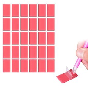 30pcs Glue Clay Diamond Art Wax Diamond for DIY Diamonds Art Paintin, 2x4cm Red