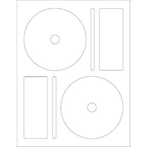 Memorex CD/DVD Label, 2 Per Page (250 Labels / 125 Sheets)