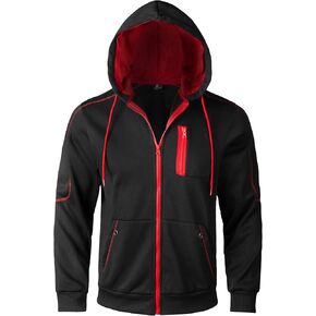 Little Beauty Hoodies for Men Zip Up Hooded Slim Fit Sweatshirt Sports Sweater Jacket