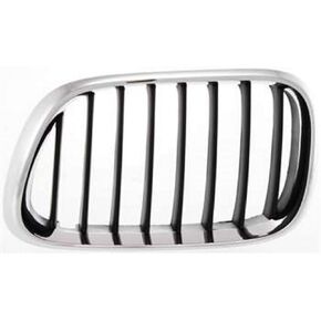 For BMW X5 2000 2001 2002 2003 Grille Driver and Passenger Side | Pair | Chrome | Made of Plastic | Replacement For BM1200152, BM1200153 | 51138402645, 51138402646