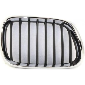 For BMW X5 2000 2001 2002 2003 Grille Driver and Passenger Side | Pair | Chrome | Made of Plastic | Replacement For BM1200152, BM1200153 | 51138402645, 51138402646