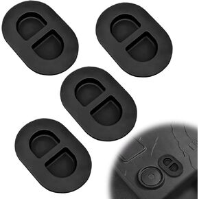 Car Floor Drain Plug Oval Rubber Floor Drain Plug Compatiable with Wrangler JK JKU JL 2014-2021, Replace# 68194821AA, 4 Pack Black