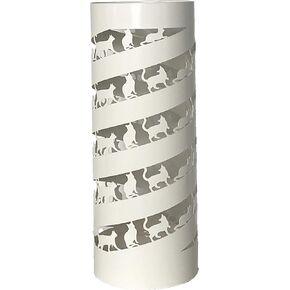 Mango Steam Round Song Bird Spiral Umbrella Stand 21.75" Tall, White in Saudi Arabia