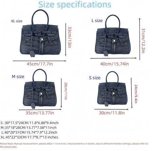 Women's Denim Wallet Tote Large Capacity Satchel Underarm Bag for Beach Travel Daily Shopping Top Shoulder Bag in Kuwait