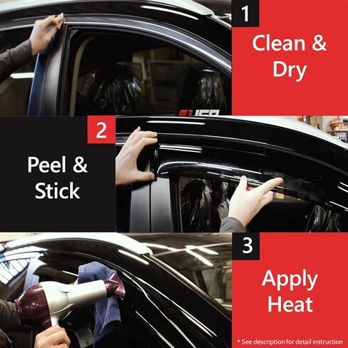 شريط عاكس النافذة الجانبية JSP خارج القناة، واقي المطر لكيا سول 2020-2022، أكريليك دخاني داكن، شريط لاصق مثبت على الرياح/الشمس/المطر، مجموعة من 4 قطع in Kuwait