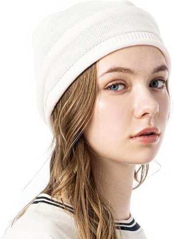 100% Organic Cotton Knitted Bucket Hats for Women Long Watch Wrinkle-Resistant Knit Bucket Hats Fleece Beanie Slouch in Saudi Arabia