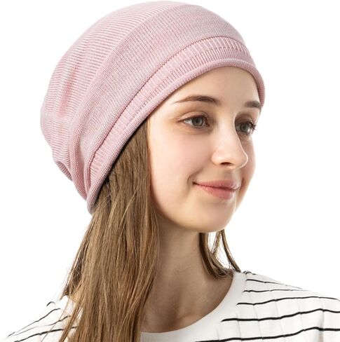 100% Organic Cotton Knitted Bucket Hats for Women Long Watch Wrinkle-Resistant Knit Bucket Hats Fleece Beanie Slouch in Saudi Arabia