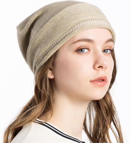 100% Organic Cotton Knitted Bucket Hats for Women Long Watch Wrinkle-Resistant Knit Bucket Hats Fleece Beanie Slouch in Saudi Arabia