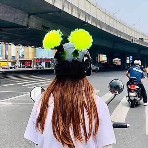 Motorcycle Short Helmet Pigtails,2PCS Helmet Braids Helmet Decor Pigtail Helmet Ponytails Hair Tails with Suction Cup for Motorcycle Helmet Decoration Accessories,Purple in Kuwait