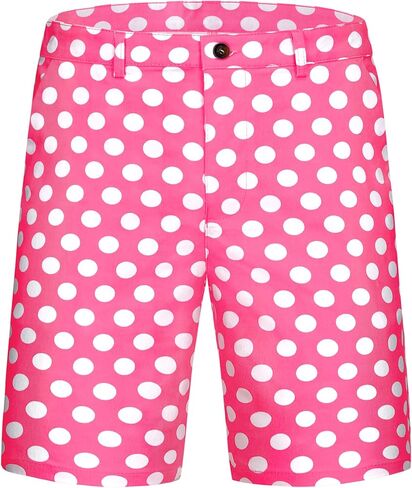 Lars Amadeus Shorts for Men's Polka Dots Flat Front Polka Dots Shorts in Saudi Arabia