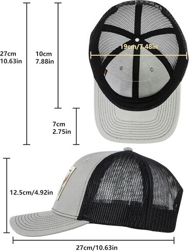 WOLFHUNT قبعة سائق الشاحنة الرجال النساء قبعة بيسبول 6-لوحة Ballcap قبعة Snapback قابلة للتعديل شبكة الظهر، مثالية للمناسبات غير الرسمية والخارجية in Kuwait