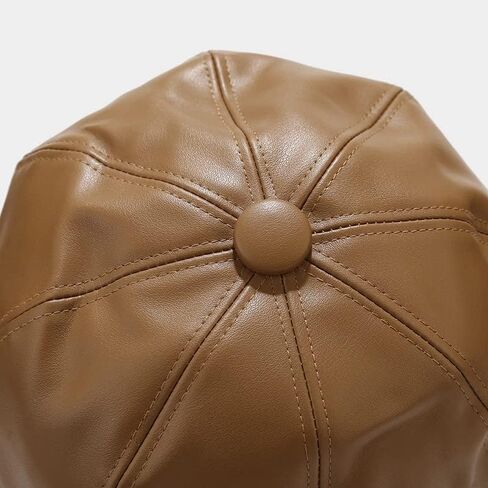Yanmucy Newsboy Hats for Women Fashion PU Leather Winter Visor Paperboy Hat Vintage Classic Beret Warm Cap for Ladies Girls in Saudi Arabia