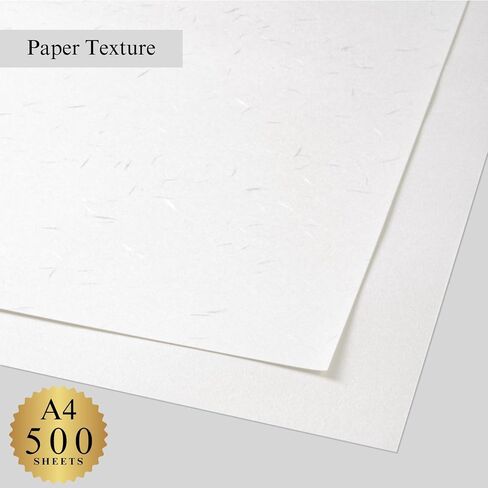 Washi Paper Printable A4 [Thick Sheet] Printer Paper (100 Sheets), REIJOUSHI Japanese Paper for Printing, Multipurpose Copy Paper for Laser and Inkjet Printers, Made in JAPAN (47338) in Saudi Arabia